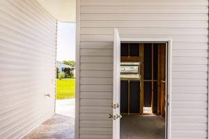 Inside view of a shed