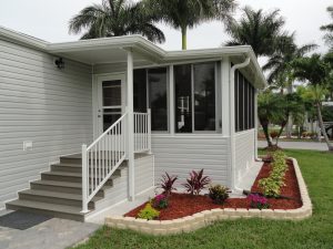 Angled close up view of stairs