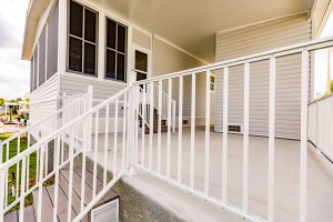 Angled view of stairs