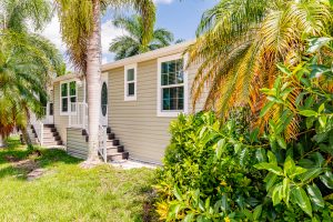 Angled view of the side of a house