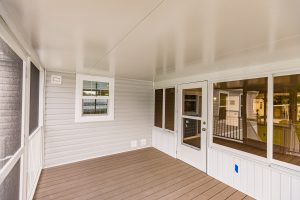 Inside view of a screen room