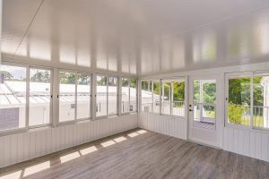 Inside view of a screen room