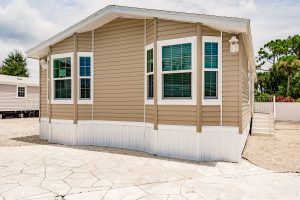 Back view of a house with stairs