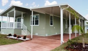Angled view of a house with stairs